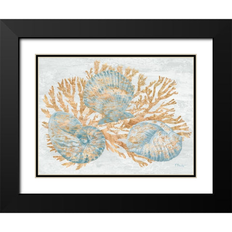Shimmering Shells II Black Modern Wood Framed Art Print with Double Matting by Brent, Paul
