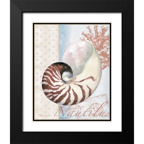 Beachhouse Blue III Black Modern Wood Framed Art Print with Double Matting by Brent, Paul