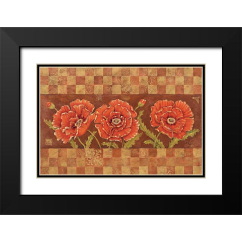 Venetian Poppies Black Modern Wood Framed Art Print with Double Matting by Brent, Paul