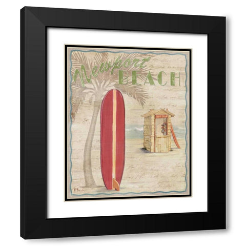 Surf City I Black Modern Wood Framed Art Print with Double Matting by Brent, Paul