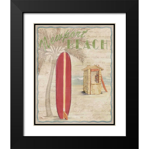 Surf City I Black Modern Wood Framed Art Print with Double Matting by Brent, Paul