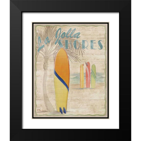 Surf City III Black Modern Wood Framed Art Print with Double Matting by Brent, Paul