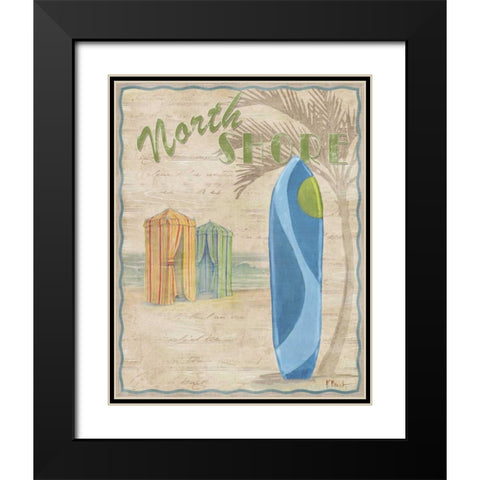 Surf City IV Black Modern Wood Framed Art Print with Double Matting by Brent, Paul
