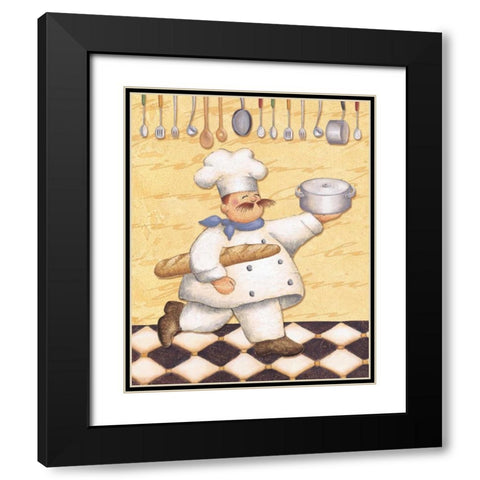 Le Chef et le Pain Black Modern Wood Framed Art Print with Double Matting by Brissonnet, Daphne