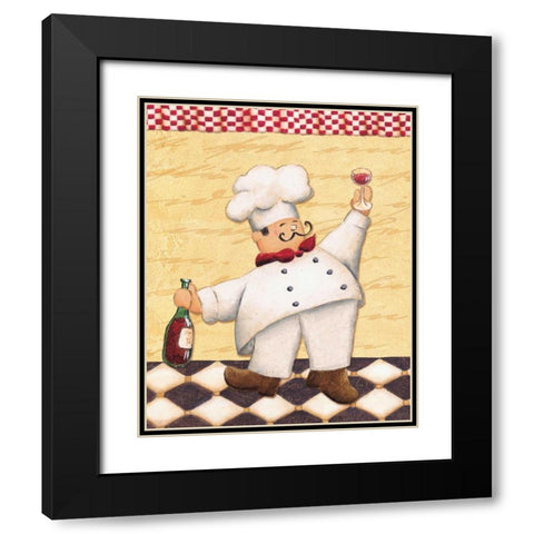 Le Chef et le Vin Black Modern Wood Framed Art Print with Double Matting by Brissonnet, Daphne