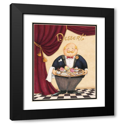 The Waiter - Dessert Black Modern Wood Framed Art Print with Double Matting by Brissonnet, Daphne