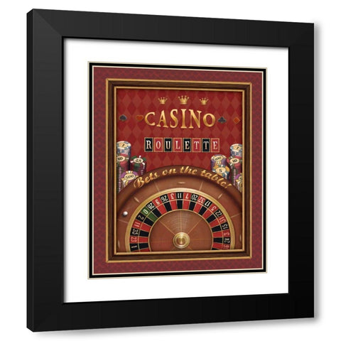 Roulette Black Modern Wood Framed Art Print with Double Matting by Brissonnet, Daphne