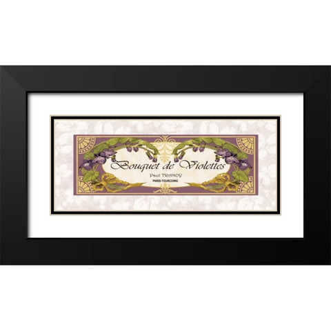 Bouquet de Violettes Black Modern Wood Framed Art Print with Double Matting by Berman, Susan