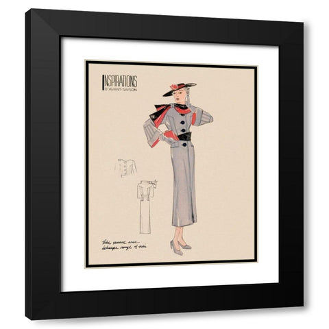 Inspirations IV Black Modern Wood Framed Art Print with Double Matting by Berman, Susan