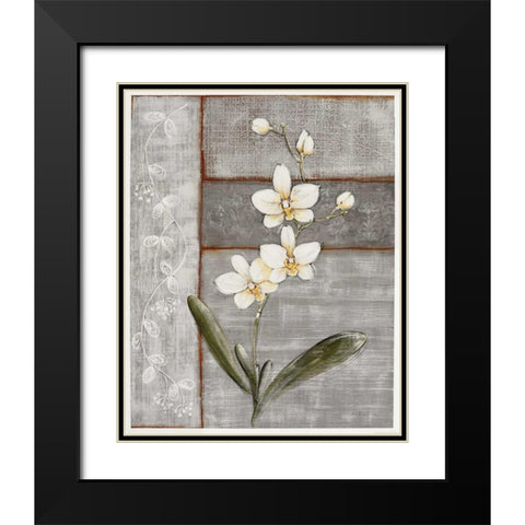 Orchid Shimmer I Black Modern Wood Framed Art Print with Double Matting by Braun, O.