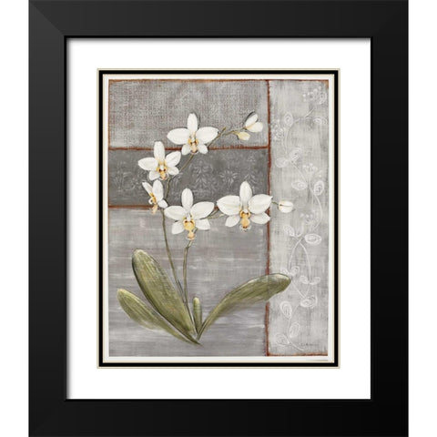 Orchid Shimmer II Black Modern Wood Framed Art Print with Double Matting by Braun, O.