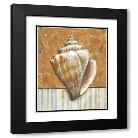 Vintage Shell II Black Modern Wood Framed Art Print with Double Matting by Bates, K.