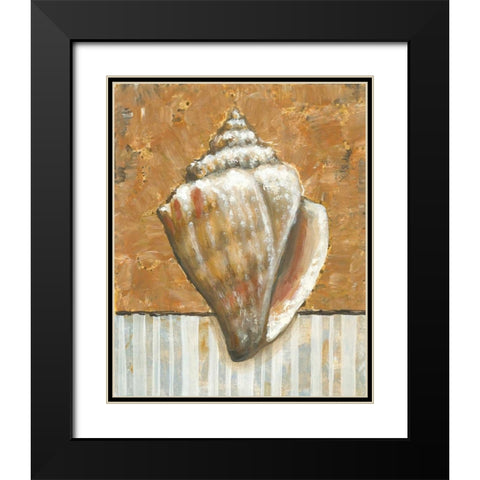 Vintage Shell II Black Modern Wood Framed Art Print with Double Matting by Bates, K.