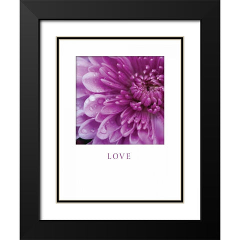 Love Black Modern Wood Framed Art Print with Double Matting by Berzel, Erin