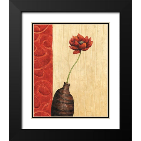 Rouge III Black Modern Wood Framed Art Print with Double Matting by Corbin, Delphine