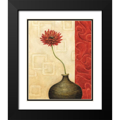 Rouge IV Black Modern Wood Framed Art Print with Double Matting by Corbin, Delphine