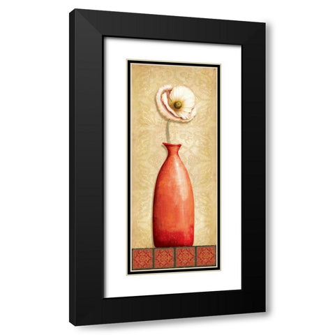 Asian Red I Black Modern Wood Framed Art Print with Double Matting by Corbin, Delphine