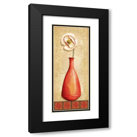 Asian Red III Black Modern Wood Framed Art Print with Double Matting by Corbin, Delphine