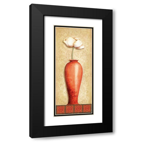 Asian Red IV Black Modern Wood Framed Art Print with Double Matting by Corbin, Delphine