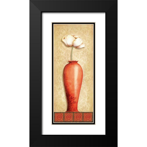 Asian Red IV Black Modern Wood Framed Art Print with Double Matting by Corbin, Delphine
