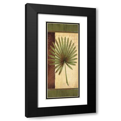 Palm Tropic Panel I Black Modern Wood Framed Art Print with Double Matting by Corbin, Delphine