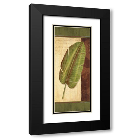 Palm Tropic Panel II Black Modern Wood Framed Art Print with Double Matting by Corbin, Delphine