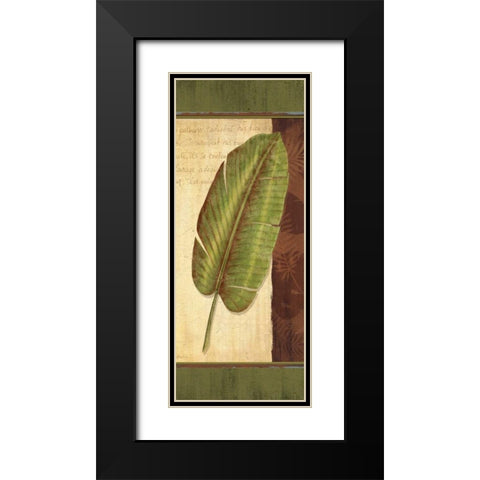Palm Tropic Panel II Black Modern Wood Framed Art Print with Double Matting by Corbin, Delphine