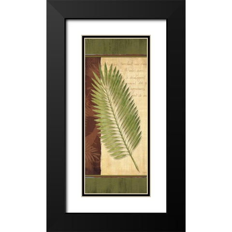 Palm Tropic Panel III Black Modern Wood Framed Art Print with Double Matting by Corbin, Delphine