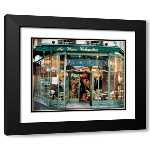 Au Vieux Colombier Black Modern Wood Framed Art Print with Double Matting by Cieslikowski, Zeny