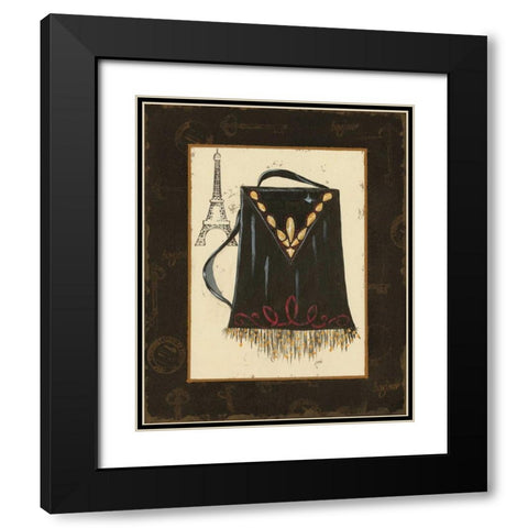 Fashion Purse II Black Modern Wood Framed Art Print with Double Matting by Devereux, Sophie