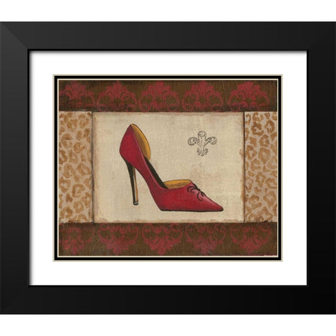 Fashion Shoe I Black Modern Wood Framed Art Print with Double Matting by Devereux, Sophie
