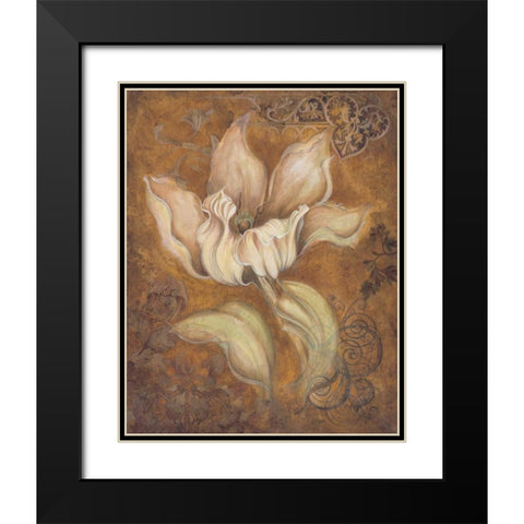 Study in Ecru II Black Modern Wood Framed Art Print with Double Matting by Engman, Allyn