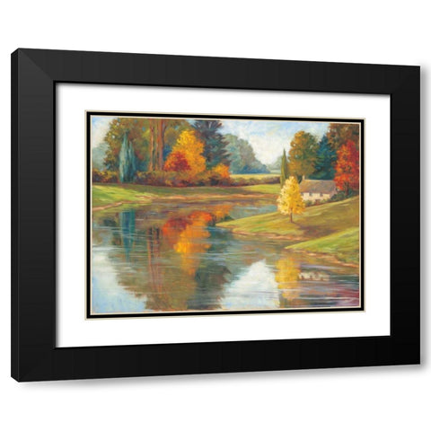 Calm Waters II Black Modern Wood Framed Art Print with Double Matting by Fermanis, Pamela