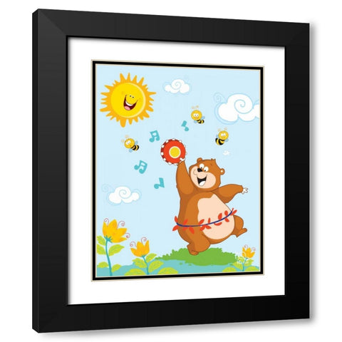Bee Bright! Black Modern Wood Framed Art Print with Double Matting by Blue Fish
