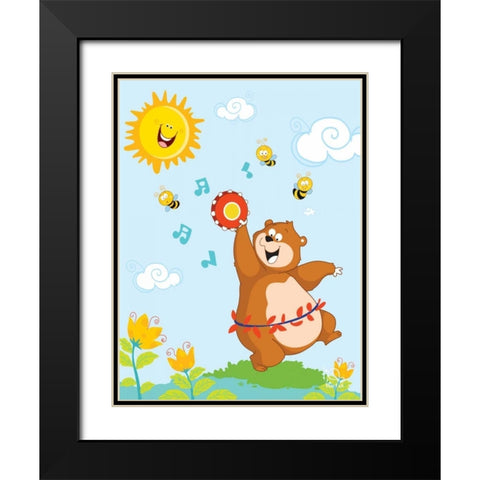 Bee Bright! Black Modern Wood Framed Art Print with Double Matting by Blue Fish