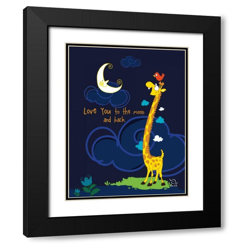 Moony Light! Black Modern Wood Framed Art Print with Double Matting by Blue Fish