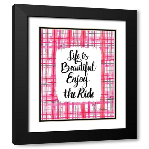 Enjoy the Ride Black Modern Wood Framed Art Print with Double Matting by Frazer, Amy