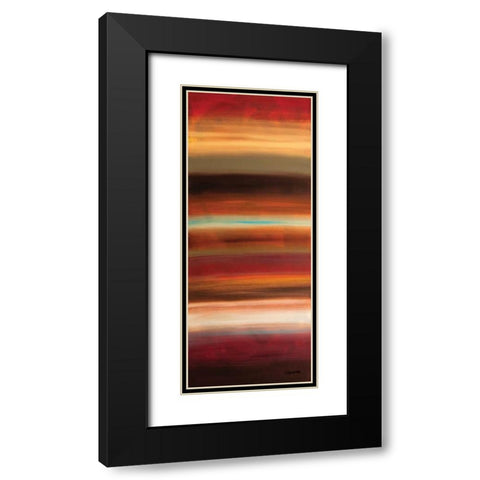 Serenidad Panel Black Modern Wood Framed Art Print with Double Matting by Guedez, Carmen