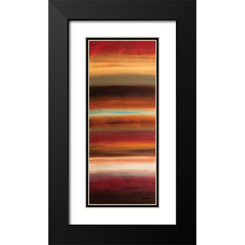 Serenidad Panel Black Modern Wood Framed Art Print with Double Matting by Guedez, Carmen