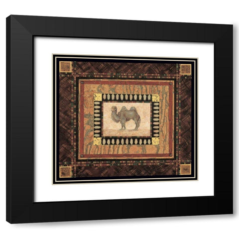 Camel Black Modern Wood Framed Art Print with Double Matting by Gladding, Pamela