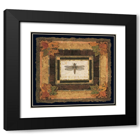 Dragonfly I Black Modern Wood Framed Art Print with Double Matting by Gladding, Pamela