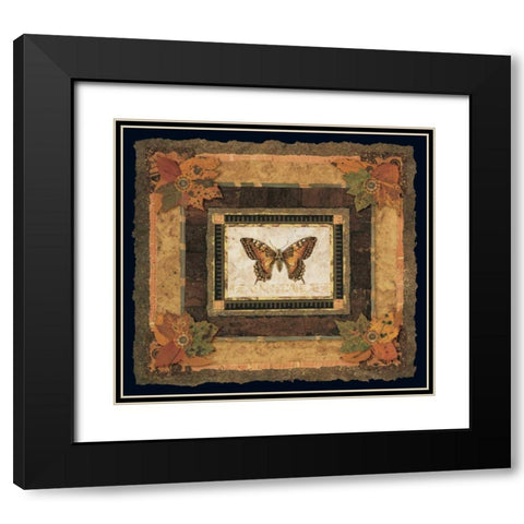 Butterfly II Black Modern Wood Framed Art Print with Double Matting by Gladding, Pamela