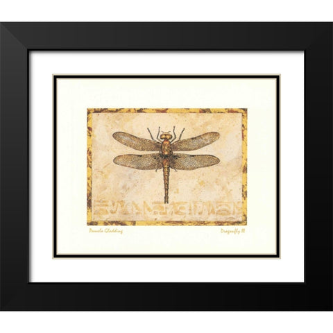 Dragonfly III Black Modern Wood Framed Art Print with Double Matting by Gladding, Pamela