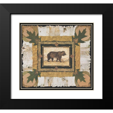 Bear Black Modern Wood Framed Art Print with Double Matting by Gladding, Pamela