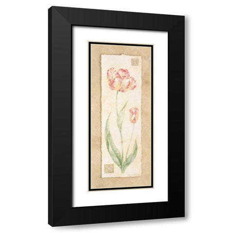 Tulip Black Modern Wood Framed Art Print with Double Matting by Gladding, Pamela