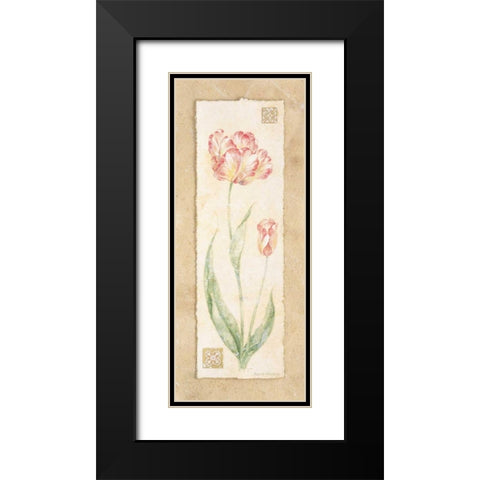 Tulip Black Modern Wood Framed Art Print with Double Matting by Gladding, Pamela