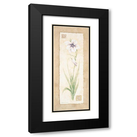 Gladiola Black Modern Wood Framed Art Print with Double Matting by Gladding, Pamela