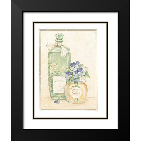 Chamomile Black Modern Wood Framed Art Print with Double Matting by Gladding, Pamela