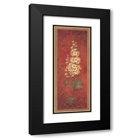 Delphinium Black Modern Wood Framed Art Print with Double Matting by Gladding, Pamela