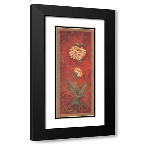 Chrysanthemum Black Modern Wood Framed Art Print with Double Matting by Gladding, Pamela